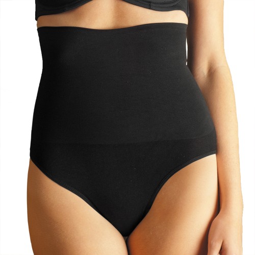 Carnival Seamless High Waist Control Brief Black Front