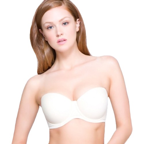 QT Special Occasions Underwire Strapless Bra White Front